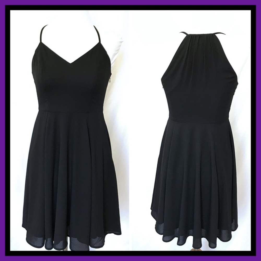 Express Black Spaghetti Strap Short Dress